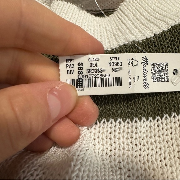 Madewell Loose-Knit Crewneck Sweater bright ivory - Picture 6 of 6